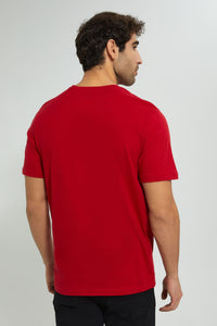 Redtag-Red-Graphic-T-Shirt-Graphic-Prints-Men's-