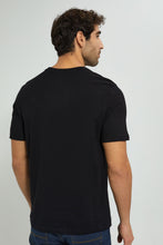 Load image into Gallery viewer, Redtag-Black-Graphic-T-Shirt-Graphic-Prints-Men&#39;s-
