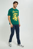 Redtag-Green-Graphic-T-Shirt-Graphic-Prints-Men's-