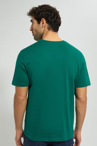 Redtag-Green-Graphic-T-Shirt-Graphic-Prints-Men's-