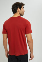 Load image into Gallery viewer, Redtag-Rust-Crew-Neck-Solid-T-Shirt-Plain-Men&#39;s-
