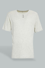 Load image into Gallery viewer, Redtag-Ecru-Henley-T-Shirt-Henley-Tees-Men&#39;s-
