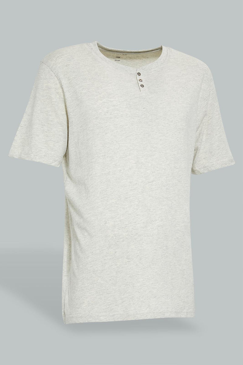 Redtag-Ecru-Henley-T-Shirt-Henley-Tees-Men's-