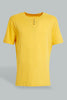 Redtag-Yellow-Henley-T-Shirt-Henley-Tees-Men's-