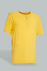 Redtag-Yellow-Henley-T-Shirt-Henley-Tees-Men's-