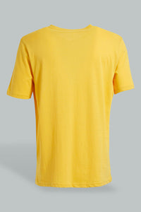 Redtag-Yellow-Henley-T-Shirt-Henley-Tees-Men's-