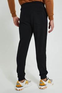 Redtag-Black-Pique-Jog-Pant-Joggers-Men's-