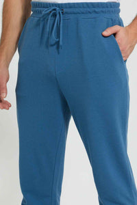 Redtag-Blue-Pique-Jog-Pant-Joggers-Men's-