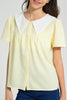 Redtag-Yellow-Chiffly-Collar-Top-Blouses-Senior-Girls-9 to 14 Years