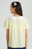 Redtag-Yellow-Chiffly-Collar-Top-Blouses-Senior-Girls-9 to 14 Years