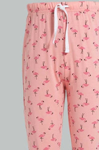 Pink Flamingo Pyjama Set (2-Piece)