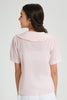 Redtag-Pink-Swiss-Dots-Collared-Blouse-Blouses-Senior-Girls-9 to 14 Years