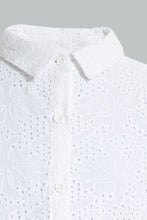 Load image into Gallery viewer, Redtag-White-Collared-Chiffly-Shirt-Colour:White,-Filter:Senior-Girls-(9-to-14-Yrs),-GSR-Blouses,-New-In,-New-In-GSR,-Non-Sale,-S22A,-Section:Kidswear-Senior-Girls-9 to 14 Years
