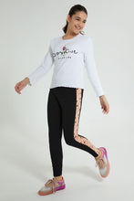 تنزيل الصورة على معرض الصور، Redtag-White-Ruffled-Hd-Print-Long-Sleeve-T-Shirts-Plain-Senior-Girls-9 to 14 Years
