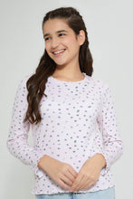 تنزيل الصورة على معرض الصور، Redtag-Ruffled-Printed-L/S-TShirt-Long-Sleeves-Senior-Girls-9 to 14 Years
