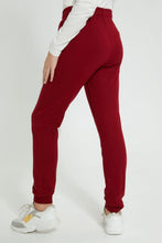 Load image into Gallery viewer, Redtag-Burgundy-Basic-Track-Pant-Joggers-Senior-Girls-9 to 14 Years
