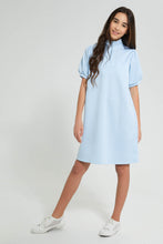 Load image into Gallery viewer, Redtag-Highneck-Jacquard-Dress-Dresses-Senior-Girls-9 to 14 Years
