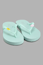 تنزيل الصورة على معرض الصور، Redtag-Pale-Green-Floral-Trim-Flip-Flop-Flip-Flops-Senior-Girls-5 to 14 Years
