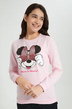 Load image into Gallery viewer, Redtag-Pink-Minnie-Mouse-SweaT-Shirts-Active-Sweatshirts-Senior-Girls-9 to 14 Years
