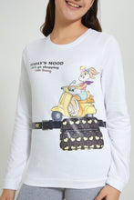 Load image into Gallery viewer, Redtag-White-Lola-Bunny-Sweatshirt-Active-Sweatshirts-Senior-Girls-9 to 14 Years
