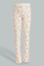 Load image into Gallery viewer, Redtag-Pink-Abstract-Print-Legging-Leggings-Girls-2 to 8 Years
