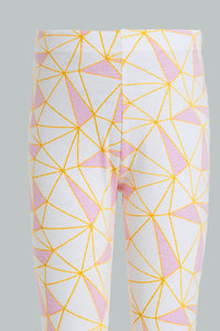 Redtag-Pink-Abstract-Print-Legging-Leggings-Girls-2 to 8 Years