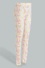 Load image into Gallery viewer, Redtag-Pink-Abstract-Print-Legging-Leggings-Girls-2 to 8 Years
