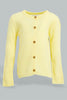 Redtag-Yellow-Solid-Cardigan-Cardigans-Infant-Girls-3 to 24 Months