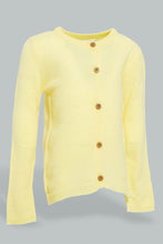 تنزيل الصورة على معرض الصور، Redtag-Yellow-Solid-Cardigan-Cardigans-Infant-Girls-3 to 24 Months
