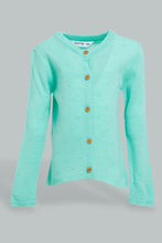 Load image into Gallery viewer, Redtag-Mint-Solid-Cardigan-Cardigans-Infant-Girls-3 to 24 Months
