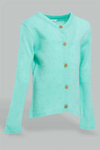 Load image into Gallery viewer, Redtag-Mint-Solid-Cardigan-Cardigans-Infant-Girls-3 to 24 Months
