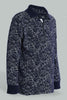 Redtag-Navy-Long-Sleeve-Splat-Print-Polo-Shirt-Polo-Shirts-Boys-2 to 8 Years