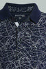 Redtag-Navy-Long-Sleeve-Splat-Print-Polo-Shirt-Polo-Shirts-Boys-2 to 8 Years