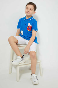 Redtag-Blue-Snoopy-Polo-Character-Boys-2 to 8 Years