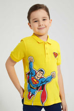 تنزيل الصورة على معرض الصور، Redtag-Yellow-Superman-Polo-Character-Boys-2 to 8 Years
