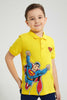 Redtag-Yellow-Superman-Polo-Character-Boys-2 to 8 Years