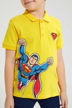 تنزيل الصورة على معرض الصور، Redtag-Yellow-Superman-Polo-Character-Boys-2 to 8 Years
