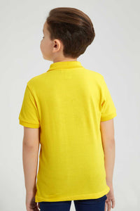 Redtag-Yellow-Superman-Polo-Character-Boys-2 to 8 Years