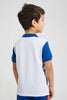 Redtag-Blue-Spiderman-Polo-Character-Boys-2 to 8 Years