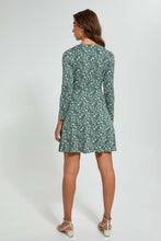 تنزيل الصورة على معرض الصور، Redtag-Green-Ditsy-Printed-Wrap-Front-Dress-Dresses-Women&#39;s-0
