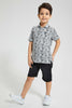 Redtag-Grey-Splat-Print-Short-Sleeve-Polo-Shirt-Polo-Shirts-Boys-2 to 8 Years