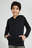Redtag-Black-Ottoman-On-Sleeve-SweaT-Shirt-Sweatshirts-Senior-Boys-9 to 14 Years