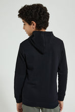 تنزيل الصورة على معرض الصور، Redtag-Black-Ottoman-On-Sleeve-SweaT-Shirt-Sweatshirts-Senior-Boys-9 to 14 Years
