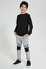 Redtag-Grey-Fearless-Active-Pant-Joggers-Senior-Boys-9 to 14 Years