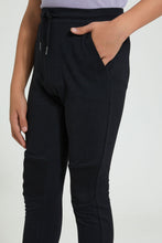 تنزيل الصورة على معرض الصور، Redtag-Black-Biker-Knee-Active-Pant-Joggers-Senior-Boys-9 to 14 Years
