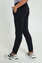 تنزيل الصورة على معرض الصور، Redtag-Black-Biker-Knee-Active-Pant-Joggers-Senior-Boys-9 to 14 Years
