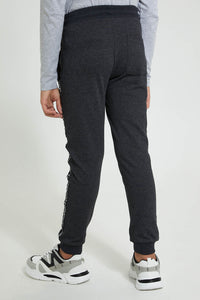 Redtag-Charcoal-Side-Tape-Active-Pant-Joggers-Senior-Boys-9 to 14 Years