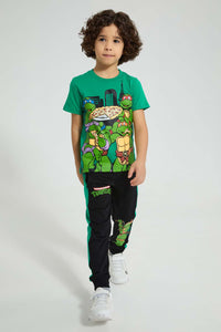 Redtag-Black-Ninja-Turtle-Jog-Pant-Joggers-Boys-2 to 8 Years