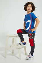 تنزيل الصورة على معرض الصور، Redtag-Charcoal-Spiderman-Jog-Pant-Joggers-Boys-2 to 8 Years
