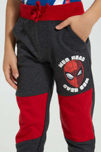 تنزيل الصورة على معرض الصور، Redtag-Charcoal-Spiderman-Jog-Pant-Joggers-Boys-2 to 8 Years
